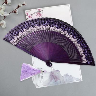 Exquisite Pattern Hand Fan Multipurpose Pretty Chinese Dance Party Folding