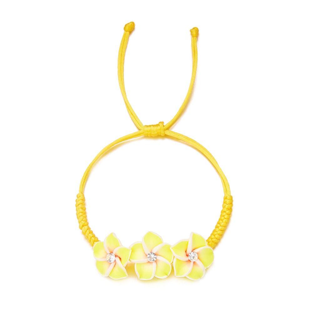 Rhinestone Flower Bracelet Boho Bohemian Beach Jewelry Creative Egg Flower Bangle  Jewelry Gifts