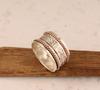 Spinner Band Ring, 925 Sterling Silver Ring, Handmade Ring, Two Tone Ring, Bohemian Ring, Statement Ring, Anniversary Ring, Unisex Ring