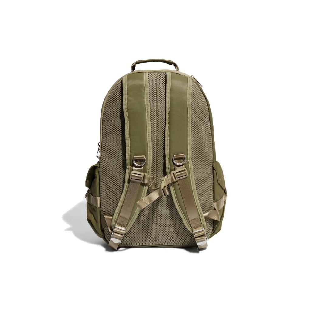 adidas Zaino in Nylon Casual Sportivo alla Moda a Colore Solido con Logo Semplice Grande Capacità Unisex Verde H22697