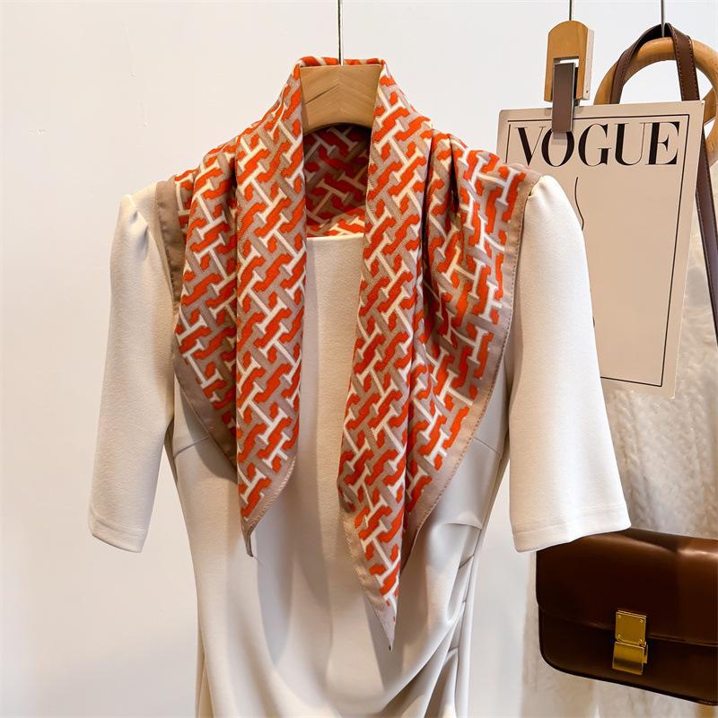Women S Fashion Small Square Scarf For Spring Autumn Neck Protection