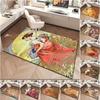 1pc Alphonse Mucha's The Four Seasons Carpet Rug for Living Room Bedroom Home Sofa Decoration,Kids Play Non-slip Floor Mat