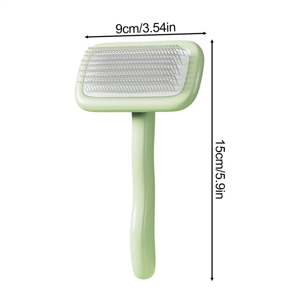 Cat Dog Shedding Brush Self-Cleaning De-Shedding Tool Pet Hair Removal Brush for Long Short Haired, Cats Dogs Kittens Puppies зелёный