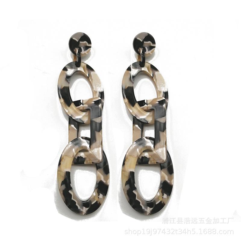 

JMXD-Ацетатные геометрические серьги Y2K в стиле чанки для женщин, корейский шик, минималистичные, универсальные, преувеличенные, серьги-пусеты и клипсы