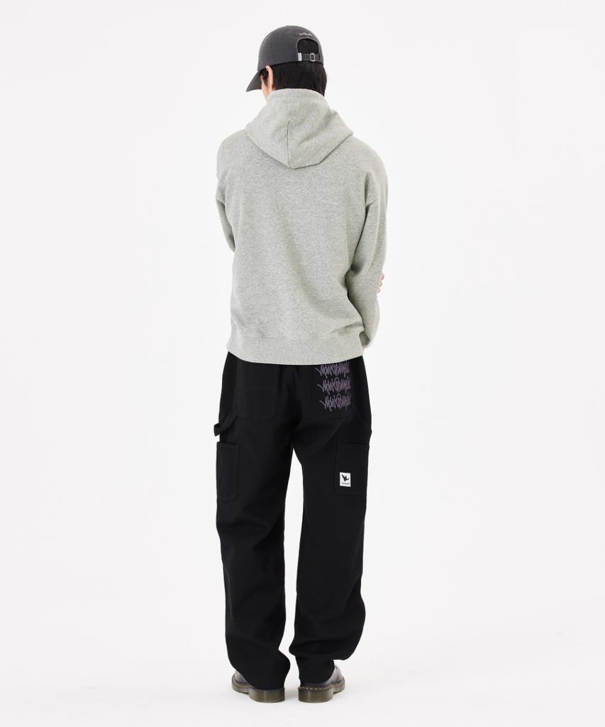 MARK GONZALES Next Sign Logo Double Knee Work Pants - Black