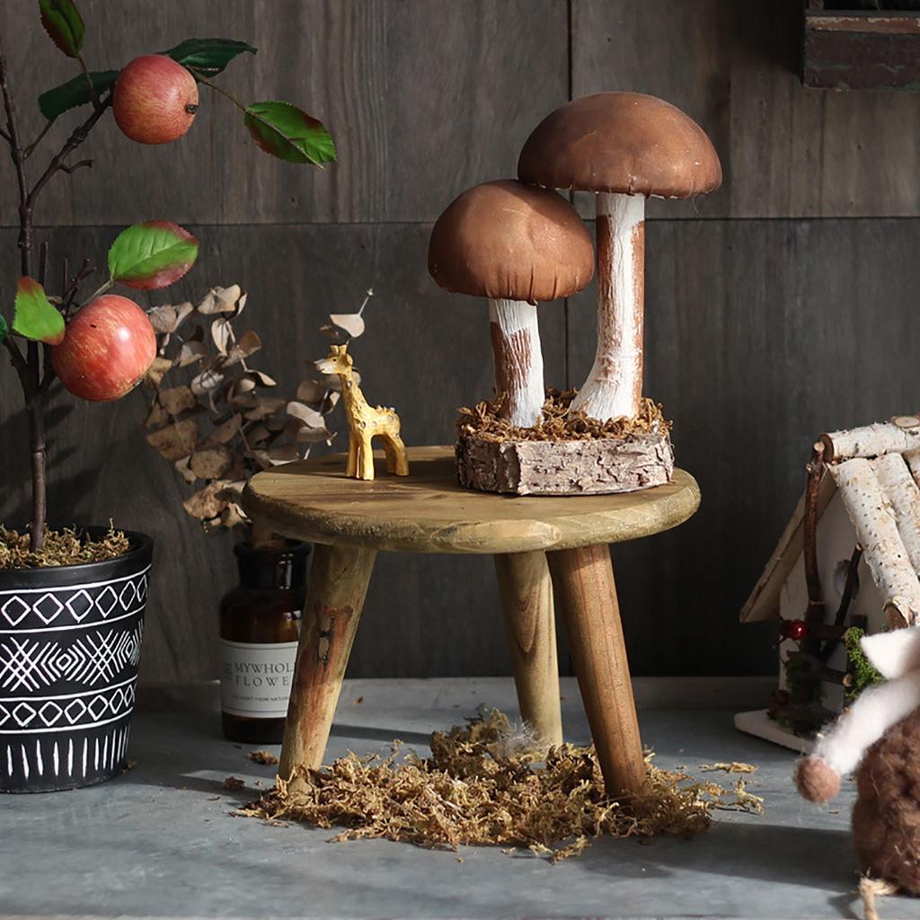 Desktop Decorative Storage Stool Balcony Flower Rack Wooden Flower Pot Stand Garden Ornaments