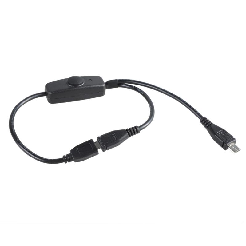 USB 5Pin Splitter Cord Female to Double Male Adapter Cable Wire with Power Button for LED Light and Fan 31cm