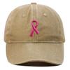 Breast Ribbon Embroidered Duckbill Cap for Sports & Sun Protection