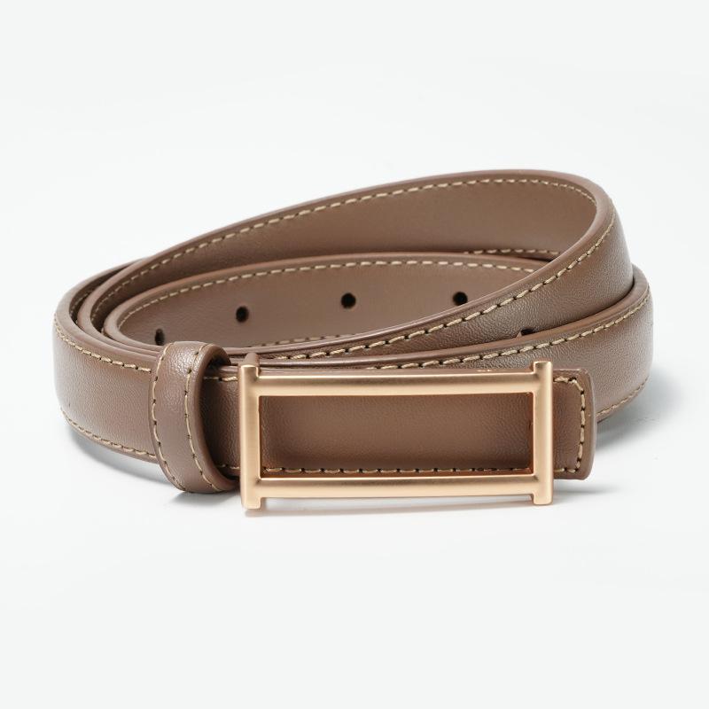 Belt, Jurgent Leather, Summer Simple and Versatile Korean Black Small Belt, Thin Fashionable Decoration with Dress Belt