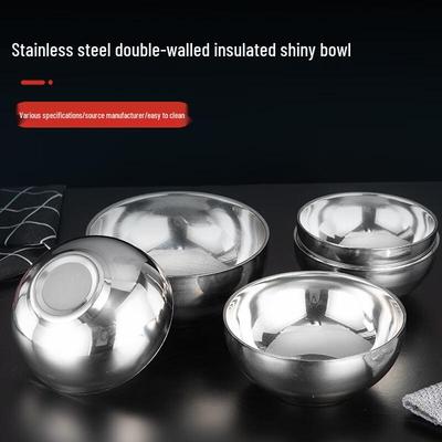 304 Stainless Steel Double-Layer Insulated Bowl