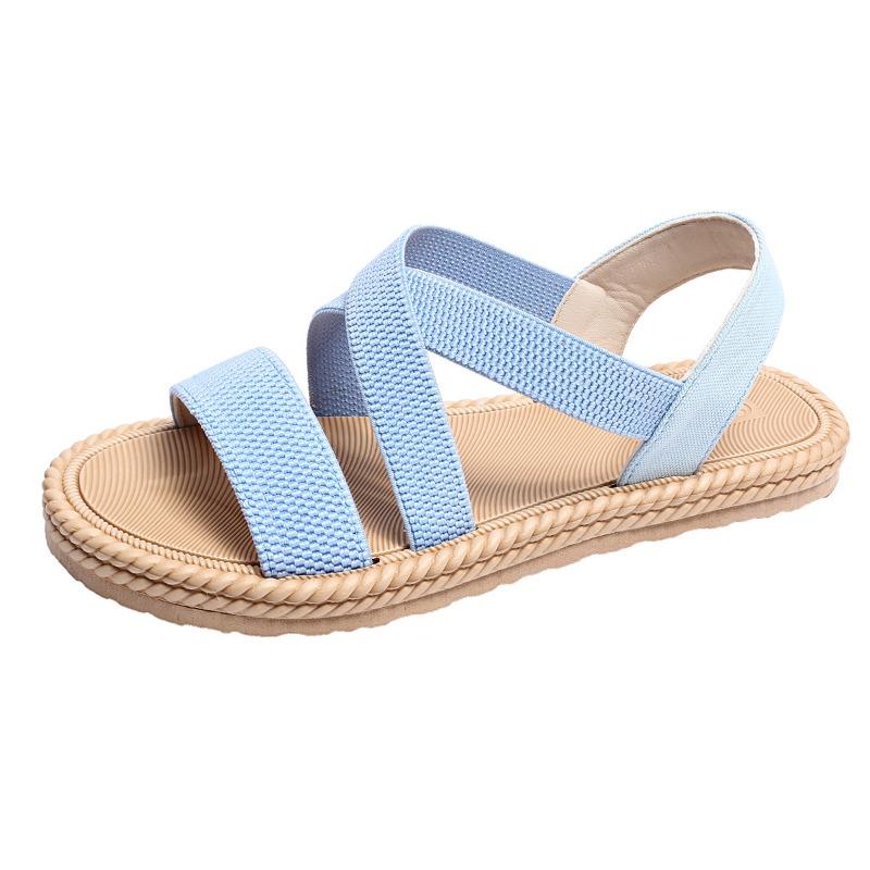 Lightweight Soft-soled Sandals Women's Summer Flat-soled Student Sandals Women's Round Head Breathable Beach Sandals