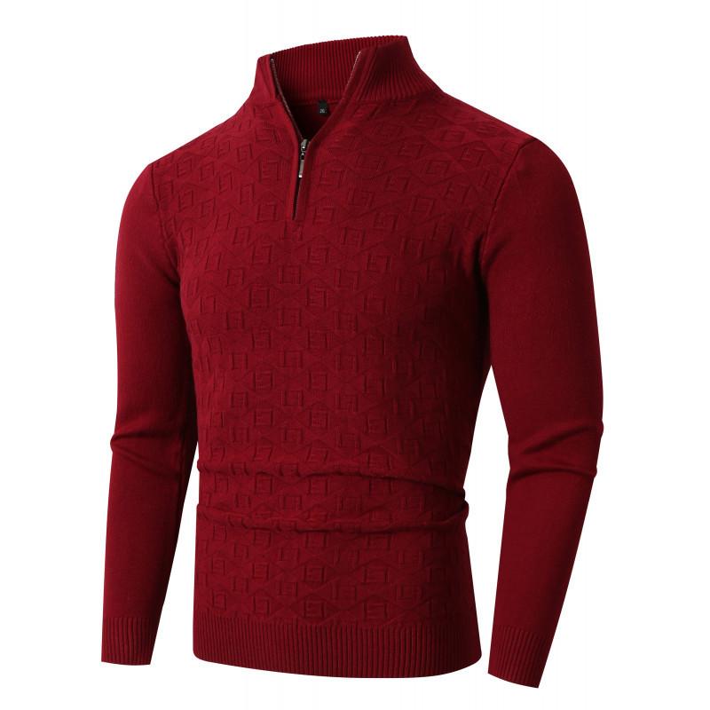 Men's Knitted Sweater Autumn New Men's Half Zipper Fashion Trend Fashion Knitted Sweater