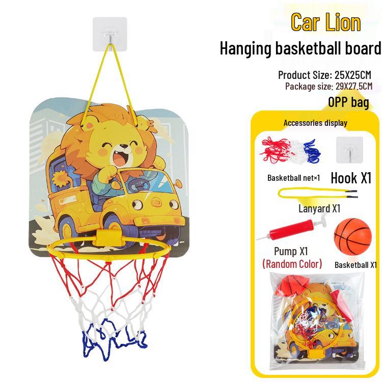 Cartoon Style Adjustable Indoor Basketball Hoop for Kids with Free Shipping