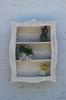 Wooden Shelf Cabinet Bleached In Rustic Style