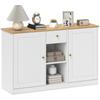 Cômoda de Cozinha, Aparador com Gaveta, Armários, Prateleiras, Painel de Partículas, Branco