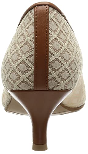 Carino CALF33016 Women's Beige Pumps, Size 23.0 cm