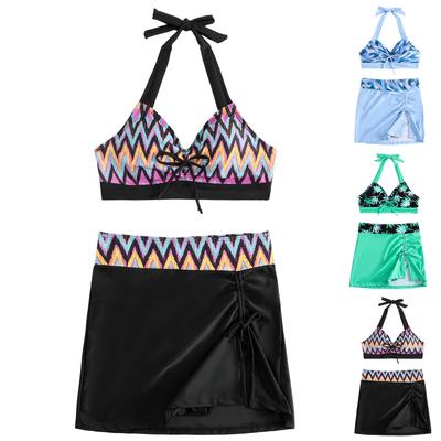 Women's Split Fashion Sexy Bikini Print With Breast Pad Without Steel Bracket Swimsuit