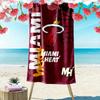 Miami Heat Print Beach Towel, Large Soft Quick Dry Towel for Beach Camping Swimming