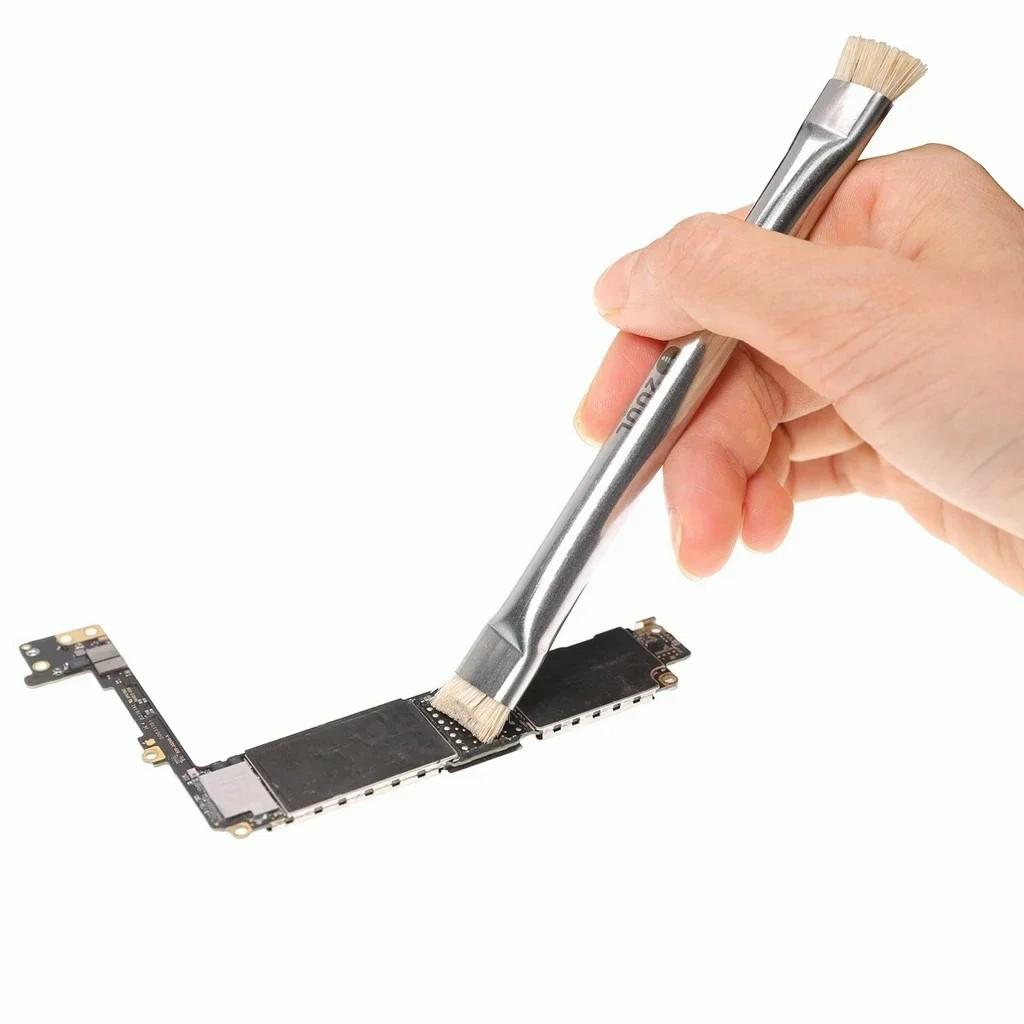 

2UUL CL11 Dual Heads Bristle Brush for PCB Clean Dust Removal Brush Type A