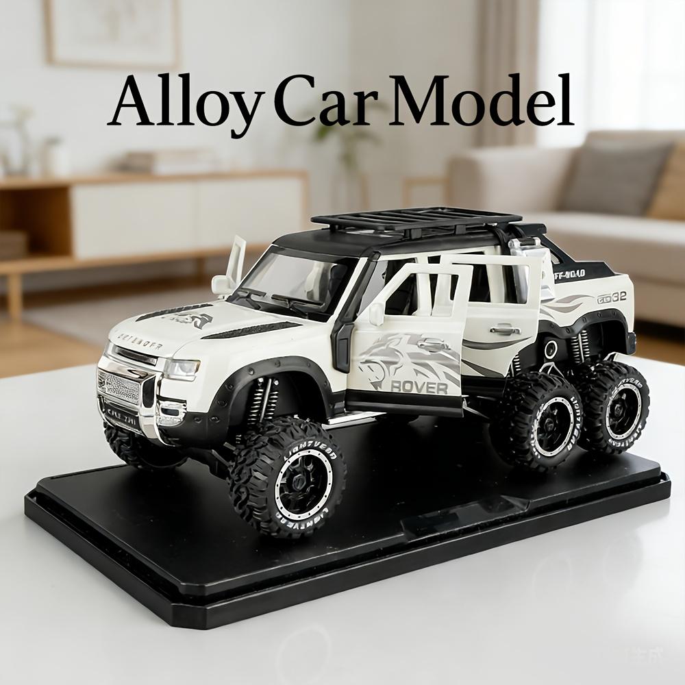1:Scala 24 per LAND per RoveR Defender 6x6 Modello da Collezione in Lega di Zinco pressofusa Auto Replica Altamente Dettagliata Fuoristrada per Decorazione Casa Ornamento da Scrivania
