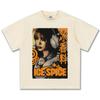 Ice Spice Grafik T-Shirt Damen Unisex Oversized Hip Hop Rapper Lässig Baumwolle Kurzarm Streetwear Vintage Mode Top