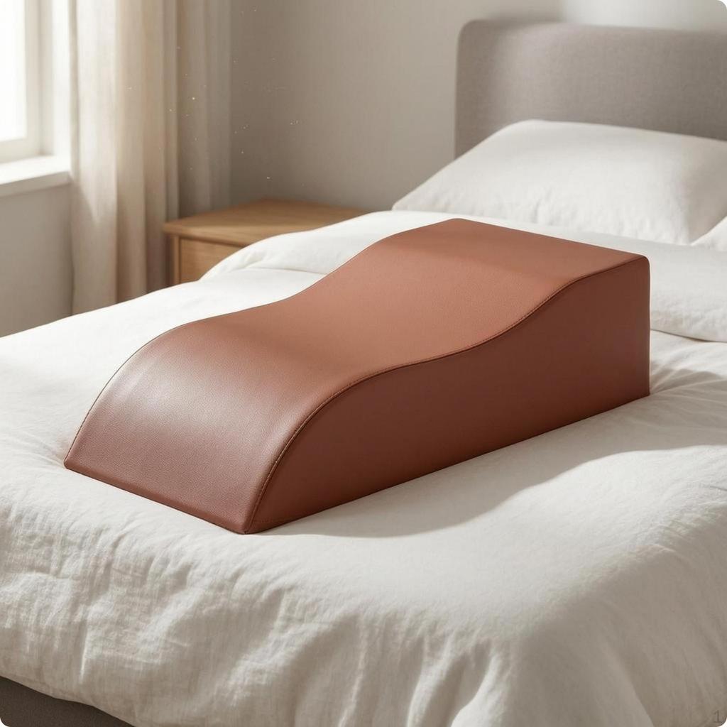 Leg Raised Cushion Foam Pillow Removable Washable Cover Adult Sshape Wht