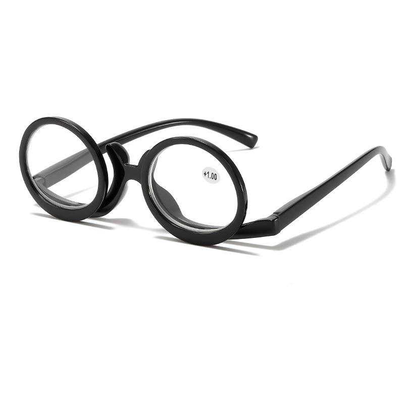 Multi Colored Frame Flip Down Makeup Reading Glasses Single Piece Flip Makeup Glasses Spring Leg Makeup Reading Glasses 2145