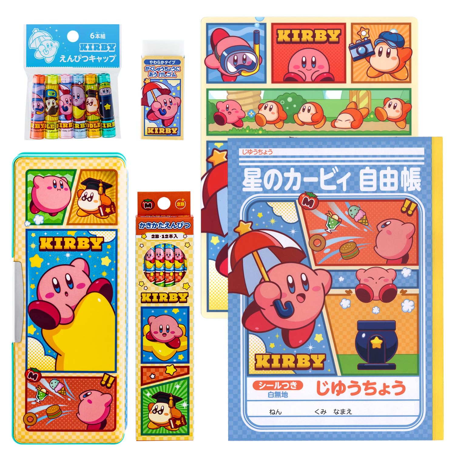 Showa Note Kirby Stationery Gift Set 942733M03 (6-Piece Set)