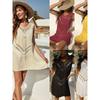 Bikini Blouse Dress European and American Patchwork Sexy Perspective Hollow Loose Beach Cover Up Dress Women