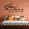 Vinyl-Wandaufkleber „Blessed This Home And All Who Enter“ für den Eingangsbereich und das Wohnzimmer