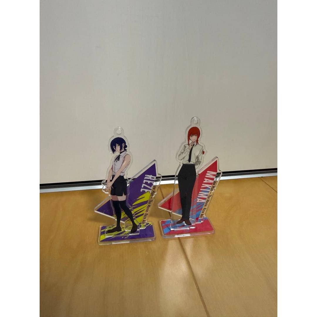 Used Chainsaw Man Acrylic Stand Reze Makima Movie Limited