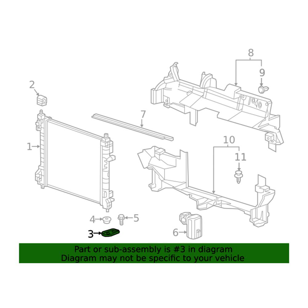 Radiator Lower Bracket for GM 42511914 Replaces 95245150