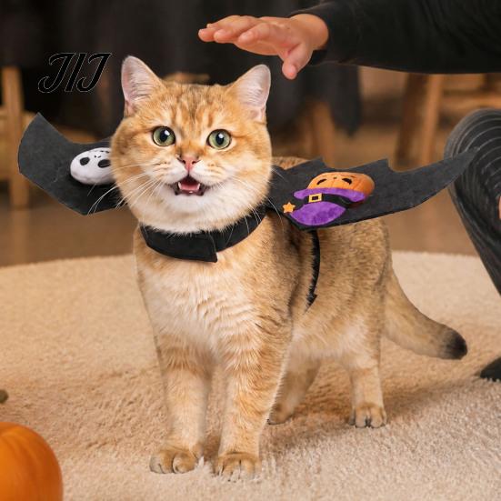 Creative Pet Gift Halloween Cat Bat Wings, Adjustable Wings Costume, Cute Costume Cosplay for Cats Dogs, Holiday Party Apparel And Dogs