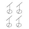 4pcs T Shaped Earring Display Stand Jewellery Display Stand Photo Props T Shape Slotted Necklace Stand for Store Closet