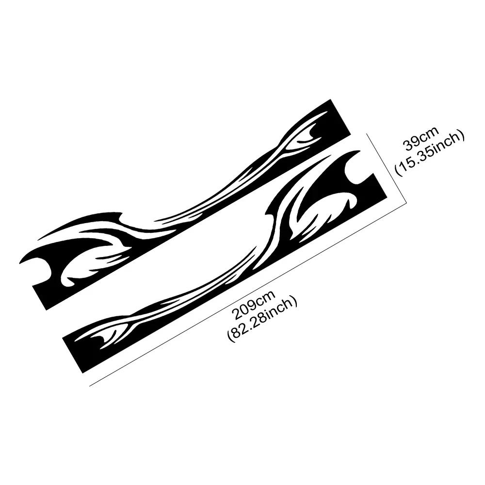 2PCS Wave Graphic Car Body Side Stickers Racing Sports Stripes Vinyl Decals Waterproof Car DIY Decoration Stickers Accessories