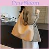 Pu Large Capacity Woven Tote Bag For Women With Solid Color For Daily Commuting And Casual Use
