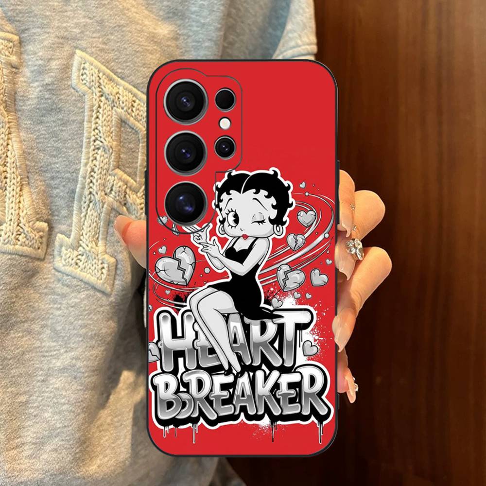 Animation B-Betty Boop Phone Case For Samsung S 24 Fe 25 Ultra Plus 20 Lite 21 30 22 23 24 22 Ultra 5G Fundas
