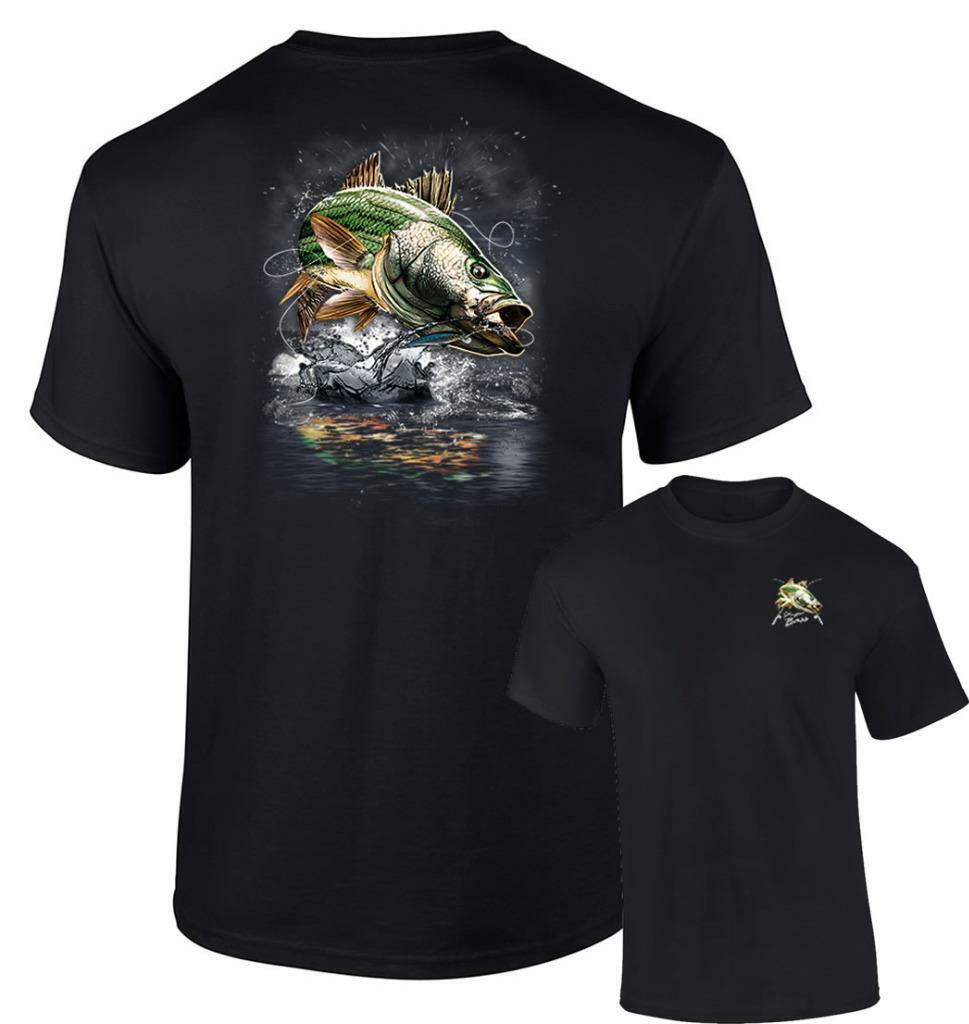 Jumping Striped Bass T-Shirt Striper Bass Fishing Lure Tshirt S