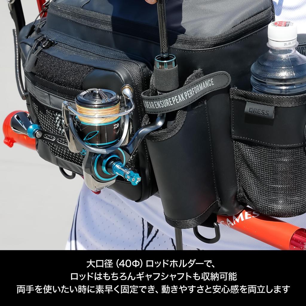 DRESS Eging Egi Tackle Shoulder for Bigfin Reef Sizes and Bag, Lure-Specific, Waterproof, Run-and-Gun Bag, Bag/Backpack, Multifunctional, Beginners,