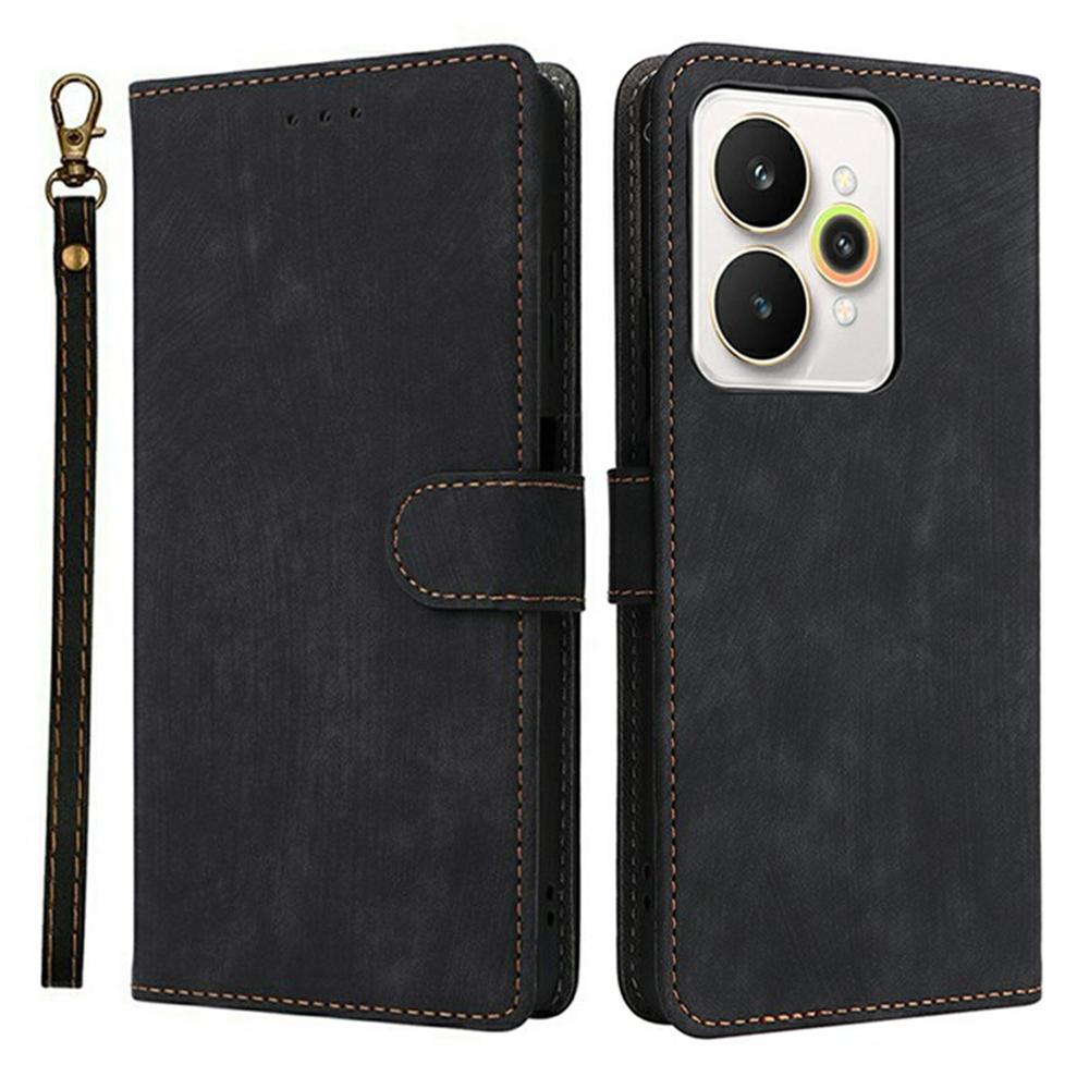 Für Realme 15 Pro 5G/15 5G Hülle Brieftasche RFID-Blockierung PU-Leder Handyhülle Ständer mit Riemen