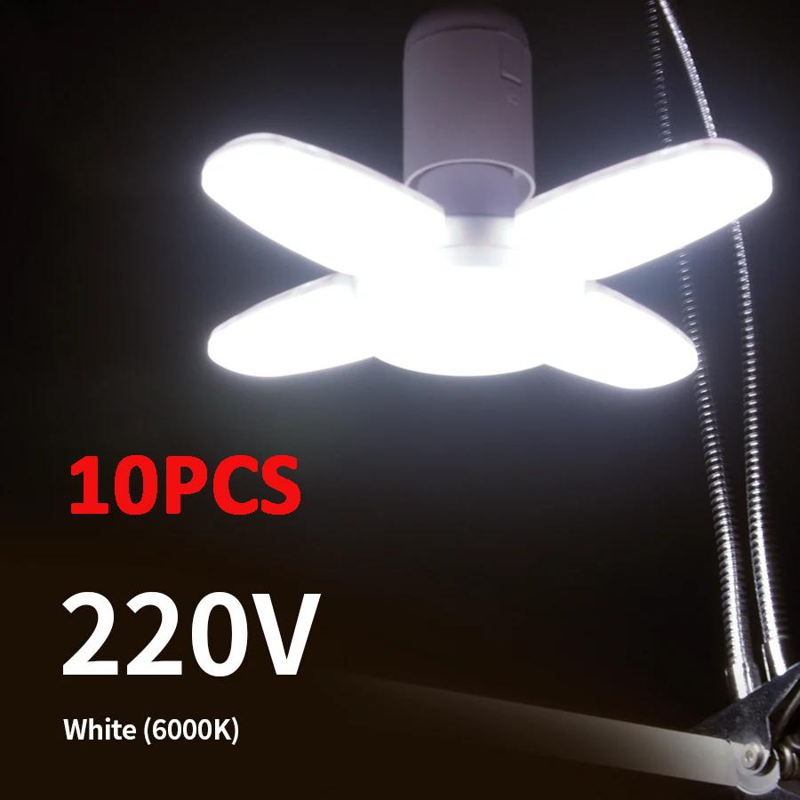 28W Fan Shape LED Bulb E27 LED Lamp Foldable 220V 110V Light Bulbs For Home Living Room Warehouse Garage Ceiling Light
