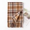 Autumn and Winter Scarf New Imitation Cashmere Plaid Scarf for Male and Female Students Couple Warm Scarf Shawl Gift Scarf for Women