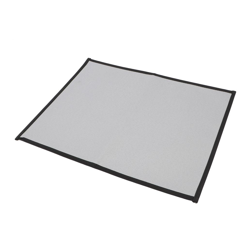 Fireproof Grill Pad Fiberglass Cloth Heat Resistant Foldable Square Fire Pit Mat for Patios Yards Gray L 105x60cm