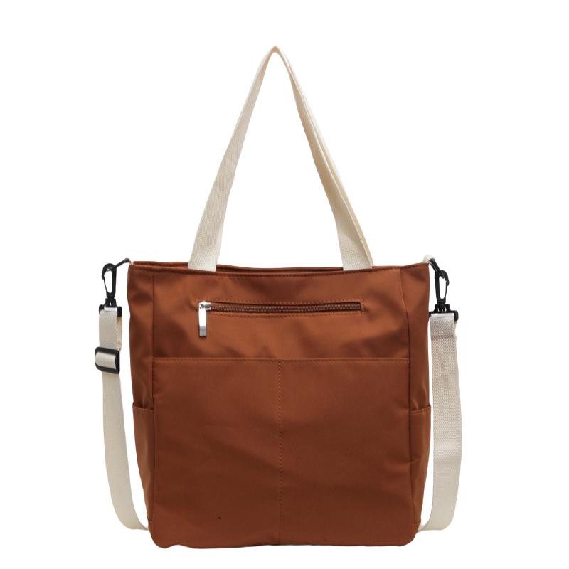 Women s Commuting Solid Color Tote Bag Large Capacity Crossbody Bag Handbag чёрный — фото 22