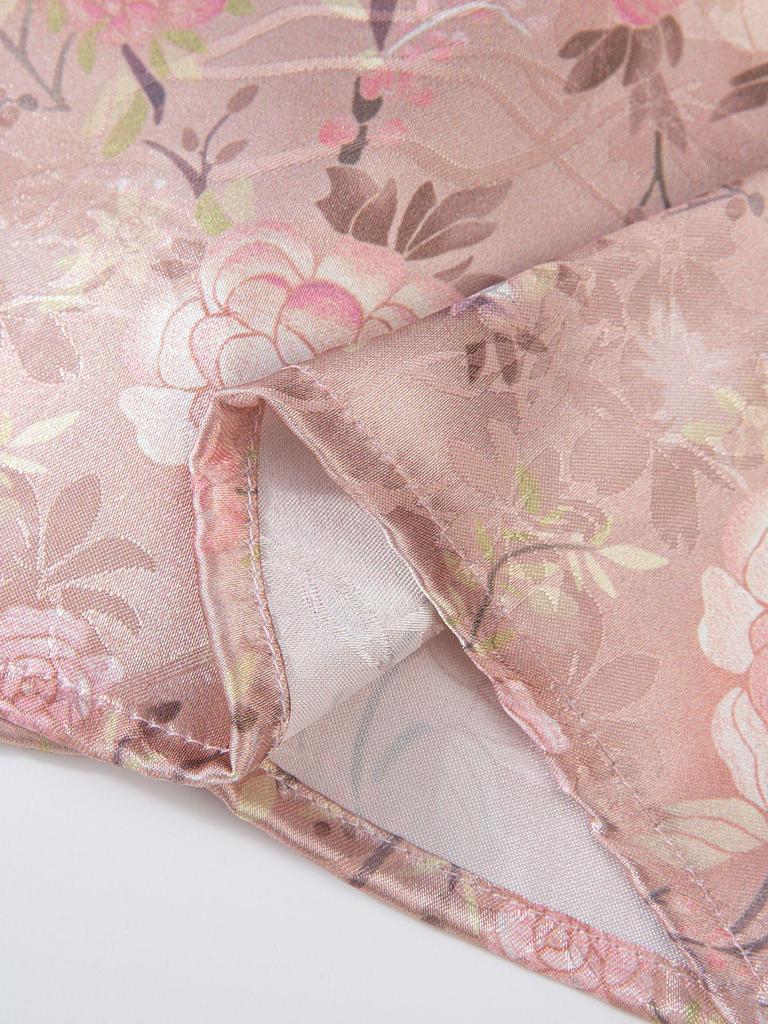 Girls' Sleeveless Tang Suit Dress: Summer Koi & Flower Design