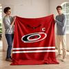 Red Hockey Team Logo Blanket Print Blanket Soft and Cozy Perfect for the Living Room Bed Sofa or a Nap,gift