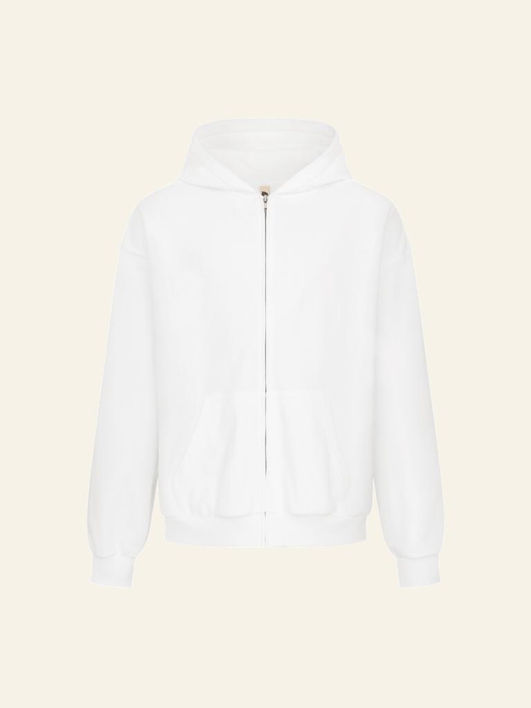 The Innrs Oversized Full Zip Hoodie (White)