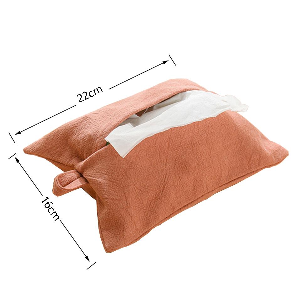 2PCS Ramie Fabric Tissue Box Cover,Napkin Holder Pumping Napkin Cover, Paper Box For Kitchen Car Toilet Tissue Case Container