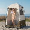VEVOR Camping Shower Tent, 1 Room, Foldable Privacy Tent Changing Room with Ground Stakes, Ropes, Carry Bag, and Crossbar