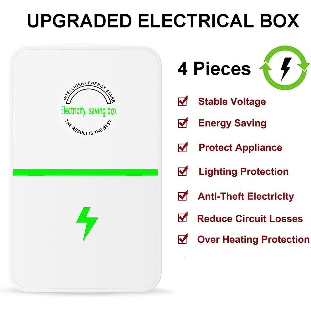 Power Energy Electricity Saving Box Socket Power Factor Saver Device Household Electric Saver 90V-250V US/EU/UK Adapter